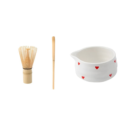 Zestaw do Matcha z Czarką 500 ml, Bambusową Trzepaczką i Akcesoriami do Robienia Matchy - Ceremonialny Zestaw do Herbaty 2