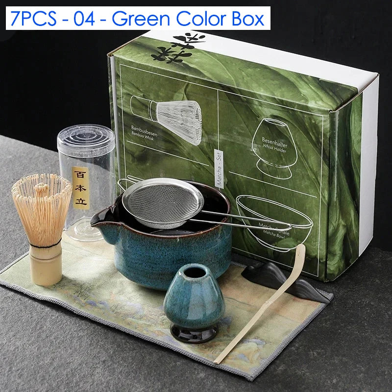 Zestaw do Matchy z Czarką i Bambusowym Whiskiem – 4/6 Elementów do Przygotowania Herbaty, Ceramika i Bambus 28