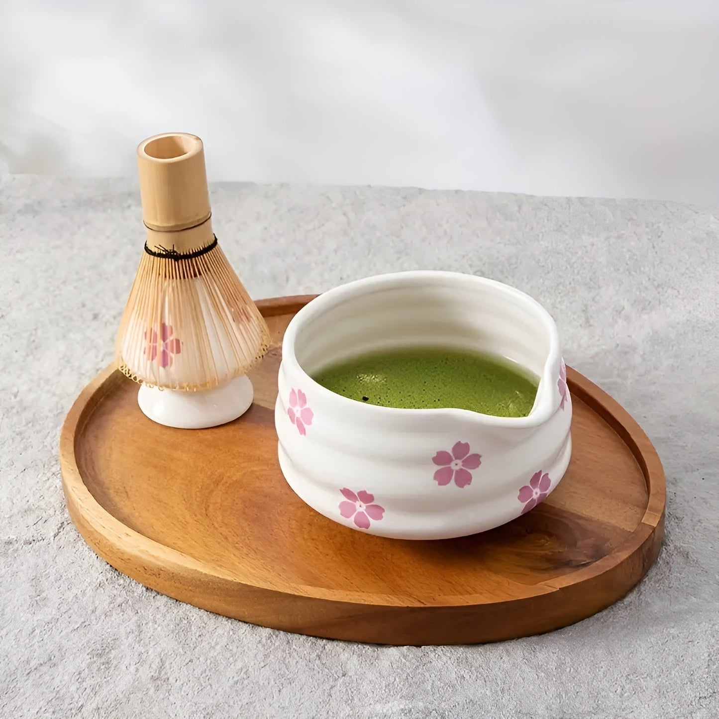 Zestaw do Parzenia Herbaty Matcha z Ceramiki, Bambusowym Whisk i Sitkiem – Elegancki Zestaw do Herbaty z Japońskim Designem 5