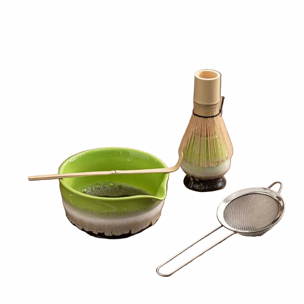 Zestaw do herbaty matcha 5-częściowy z ceramiki i bambusa – Idealny na prezent do parzenia herbaty 1