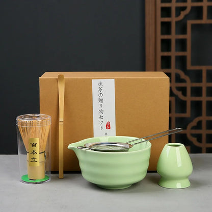 Zestaw do herbaty matcha 5-częściowy z ceramiki i bambusa – Idealny na prezent do parzenia herbaty 8