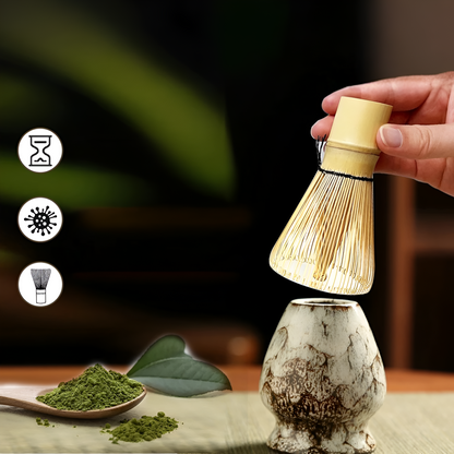 Zestaw do matchy – Tradycyjny zestaw do herbaty na prezent, 6 elementów do ceremonii herbacianej z wysokiej jakości materiałów 8