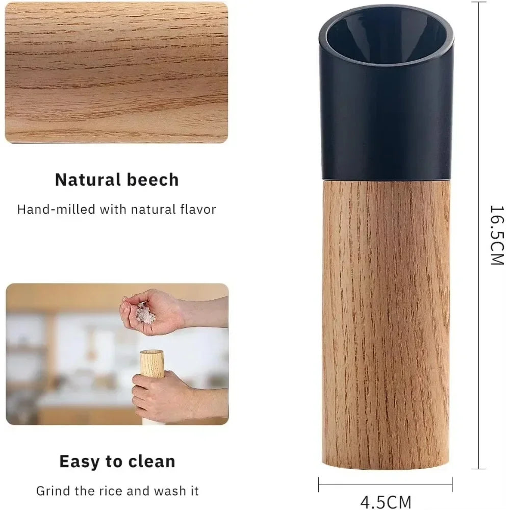 Zestaw młynków do soli i pieprzu ze szkła i stali nierdzewnej – Regulacja grubości mielenia, nowoczesny design do kuchni 5