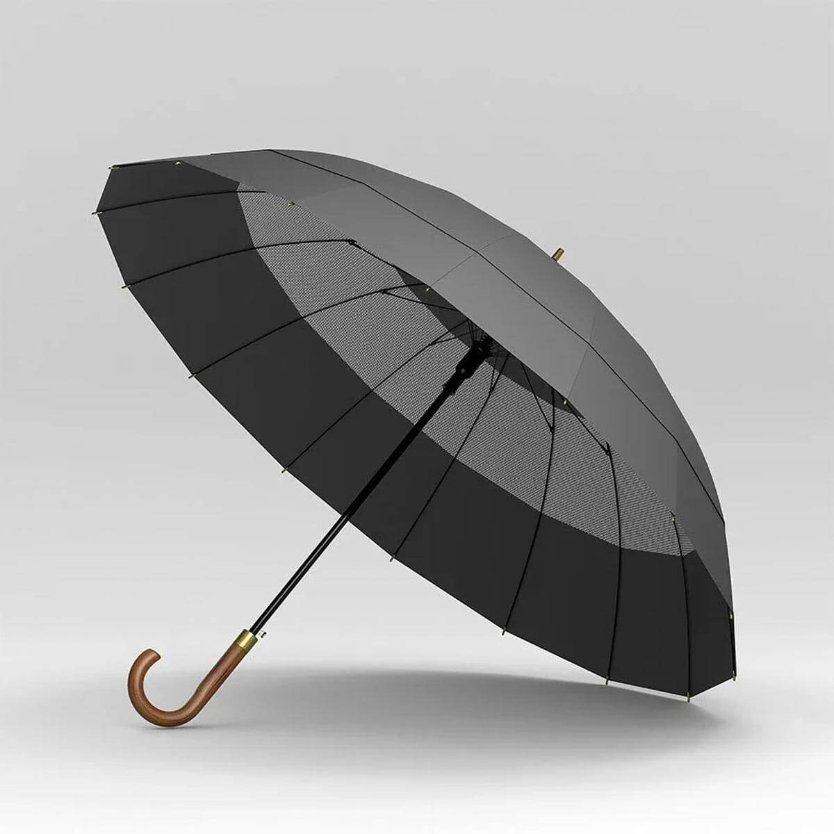 Parasol odporny na wiatr dzięki wentylowanej podwójnej warstwie