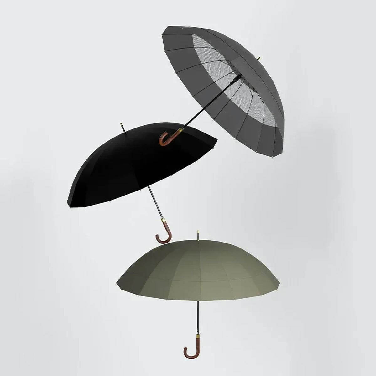 Parasol japoński w kolorze szarym do użytku służbowego