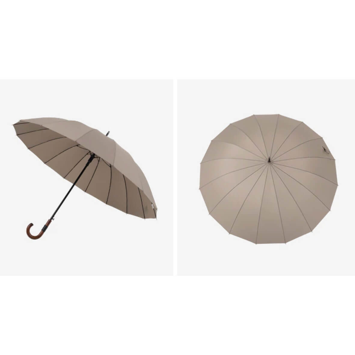 Modny parasol przeciwdeszczowy w kolorze czarnym