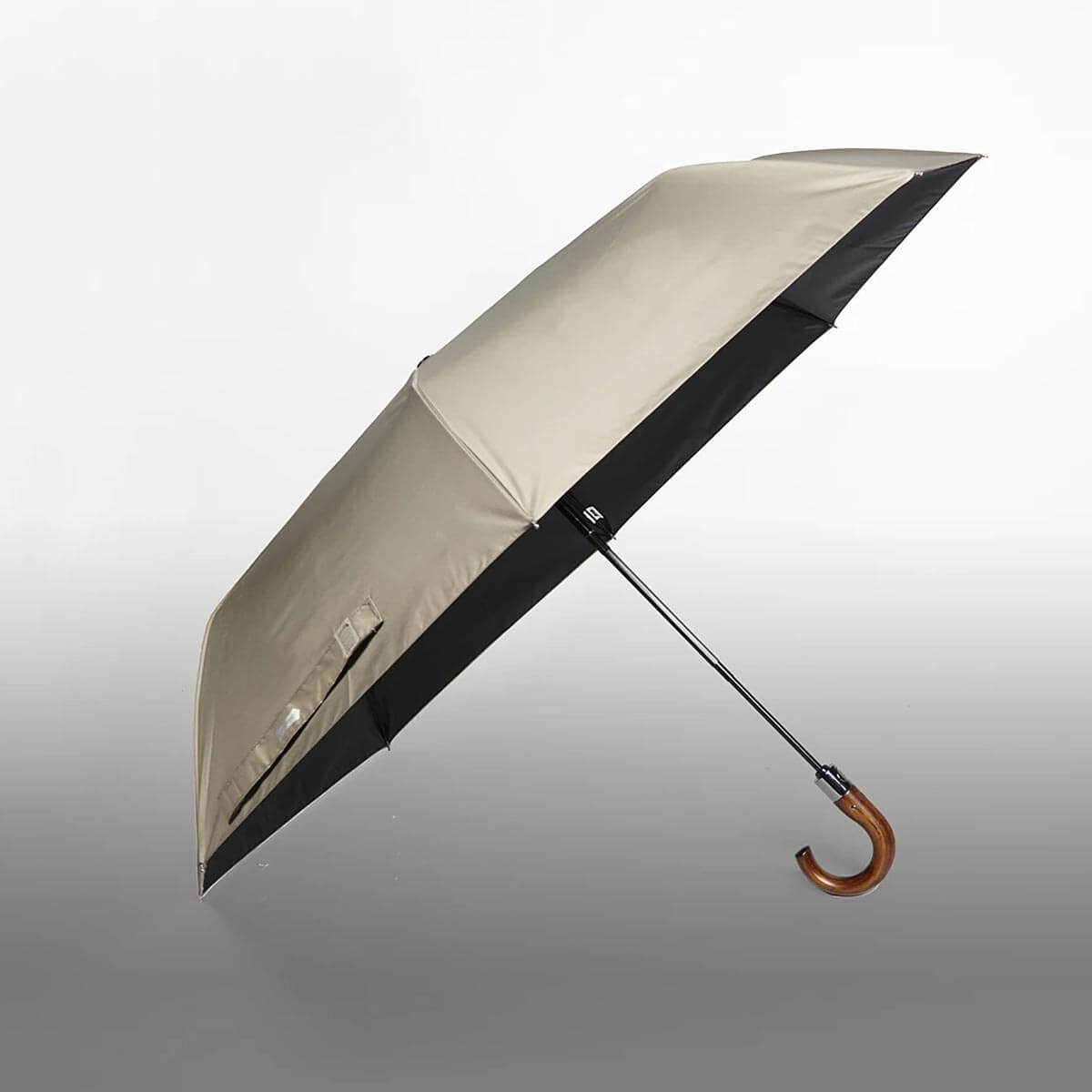 Złożony widok dużego parasola automatycznego – długość 41 cm