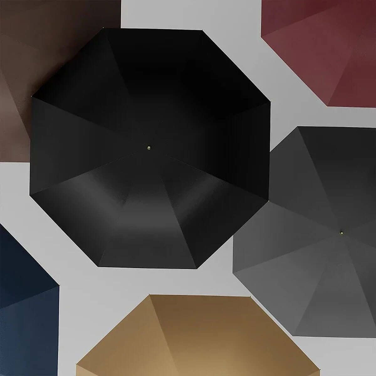 Parasol męski z naturalną drewnianą rączką