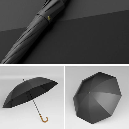 Parasol długi z odporną na wiatr konstrukcją stelaża