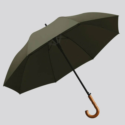 Parasol długi czarny wiatroodporny – widok z boku