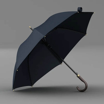 Długi parasol otwarty podczas deszczu