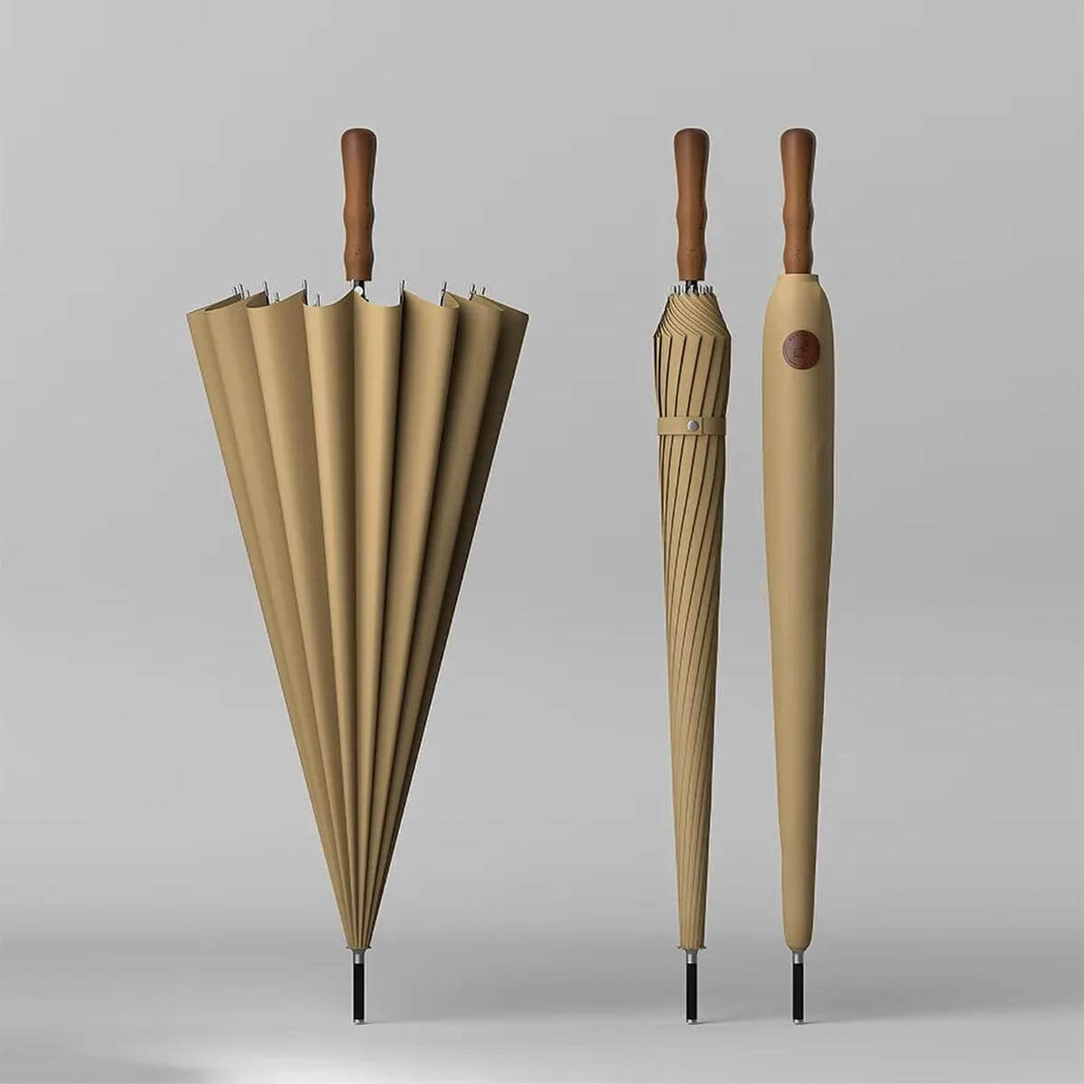 Parasol 120 cm z drewnianą rączką – pełnowymiarowy model