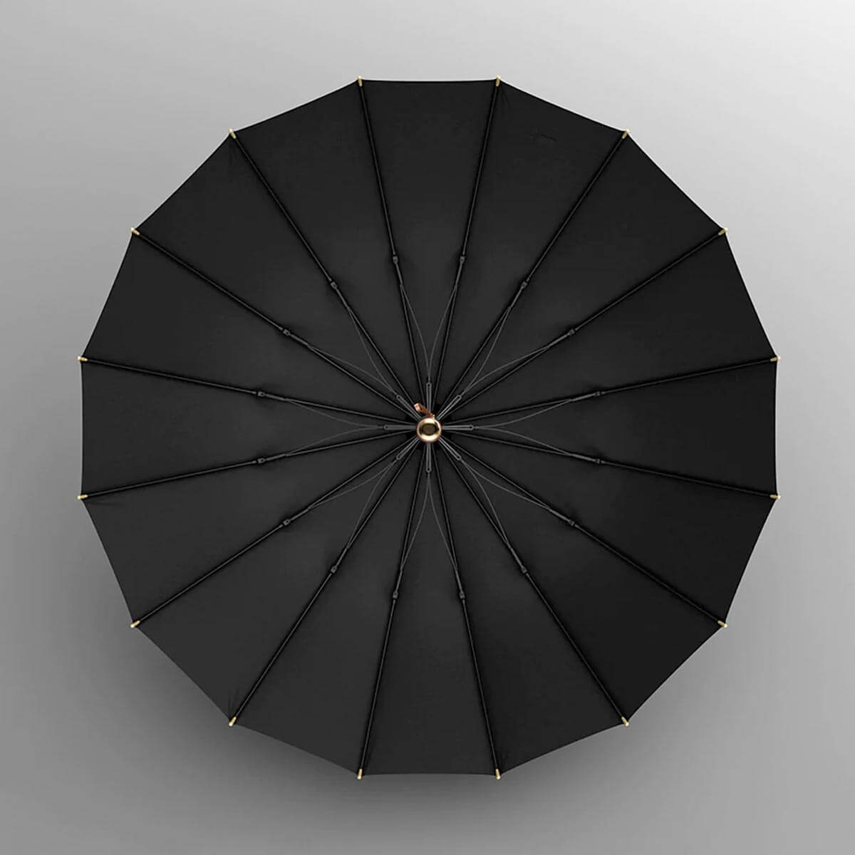 Lekki parasol przeciwdeszczowy z drewnianą rączką