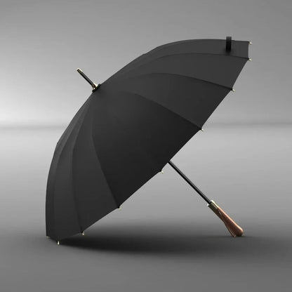Parasol drewniany w kolorze szarym – elegancki design