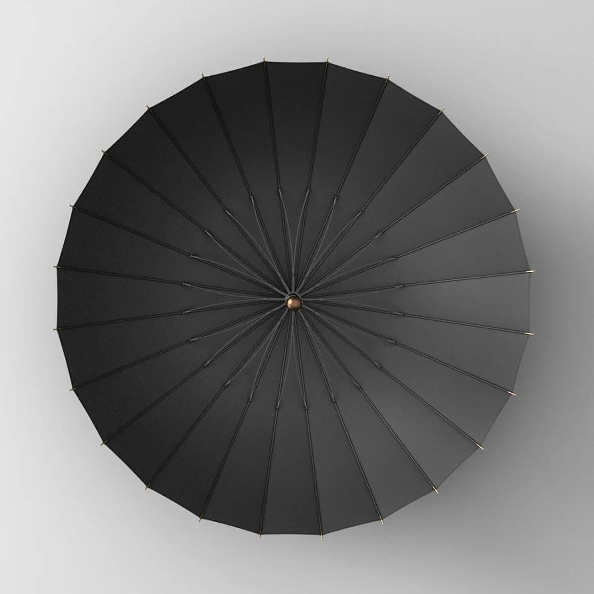 Mocny parasol laska z drewnianym uchwytem