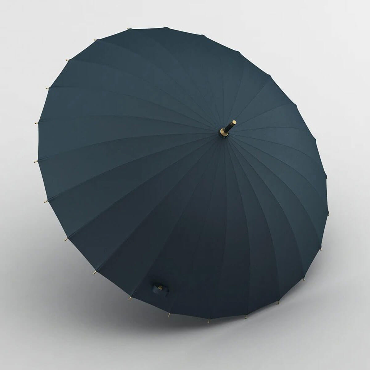 Parasol z drewnianą rączką – kolor czarny