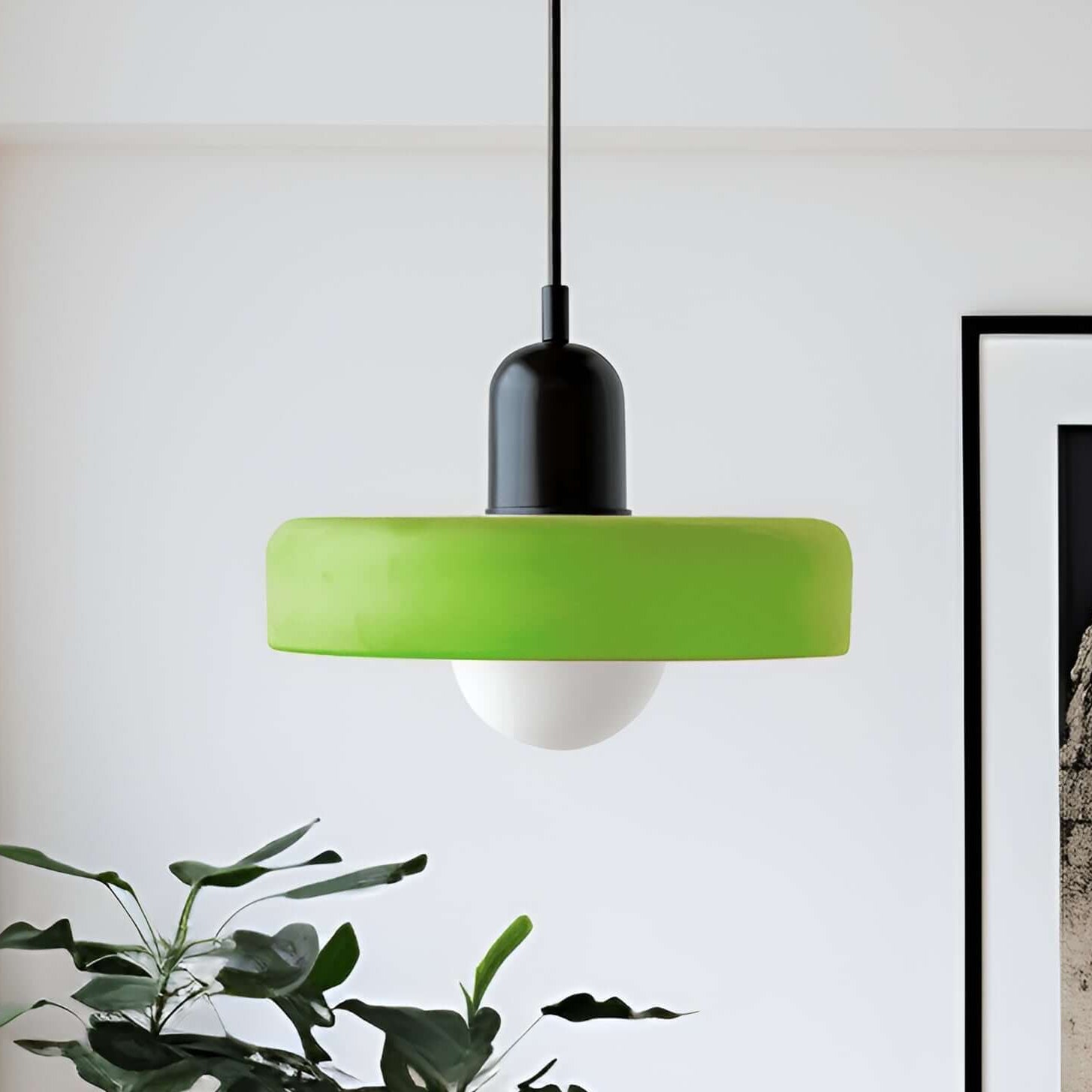 Variant image for Szklana Lampa Wisząca Bauhaus z Regulowanym Zawieszeniem – Nowoczesna Lampa do Salonu, Minimalistyczny Żyrandol-41