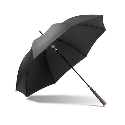 Parasol z szeroką czaszą zapewniający skuteczną ochronę przed deszczem