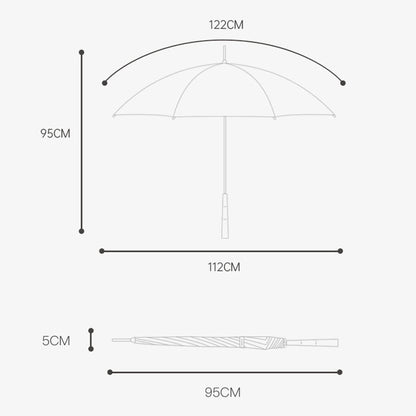 Parasol elegancki z długą drewnianą rączką