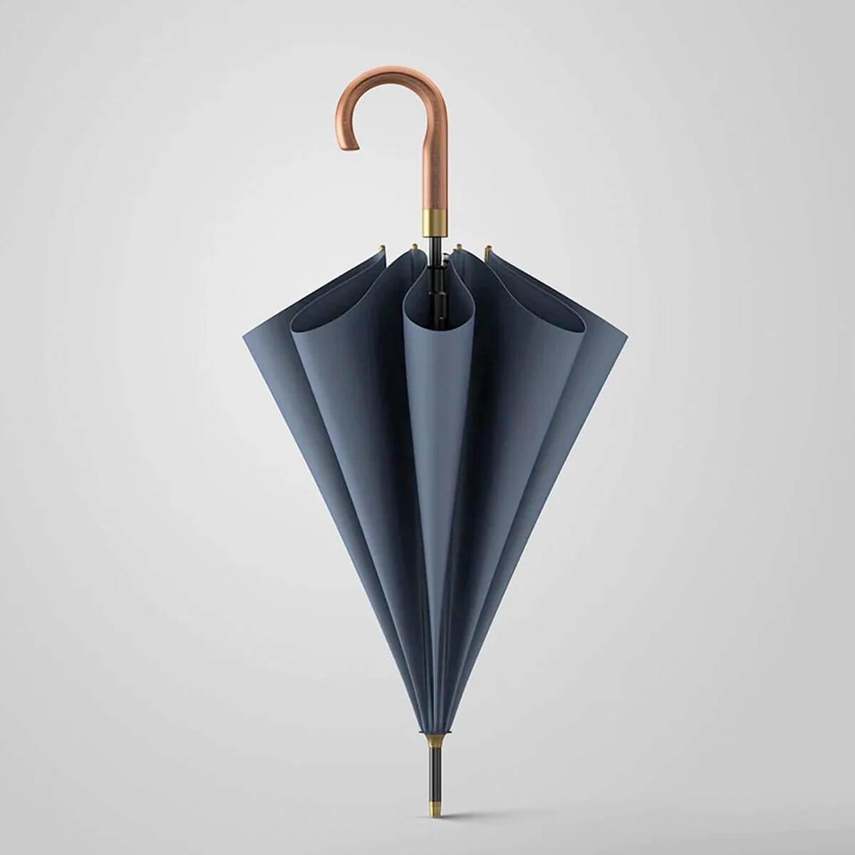 Parasol z wodoodporną czaszą i drewnianą rączką