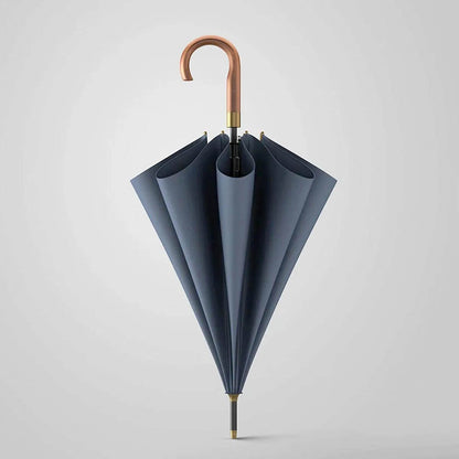 Parasol z wodoodporną czaszą i drewnianą rączką