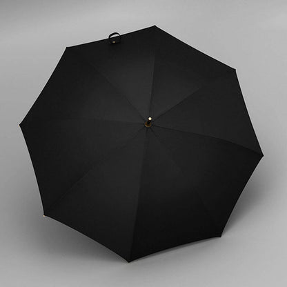 Parasol z drewnianą prostą rączką – widok ogólny